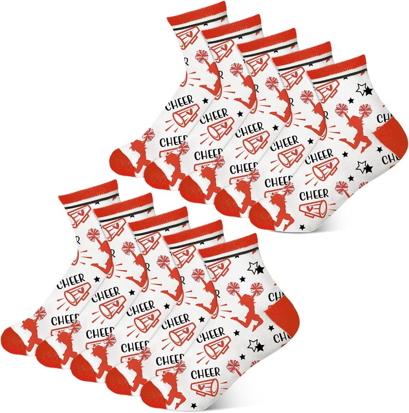 Maiteenly 24 Pairs Ankle Cheer Socks Cheerleading Team Cheerleader Socks for Women Girls Cheer Accessories Gifts - Image 1